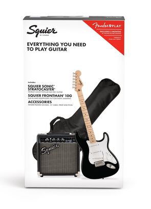 Pack Guitarra Eléctrica Squier Stratocaster Sonic (Negro),hi-res