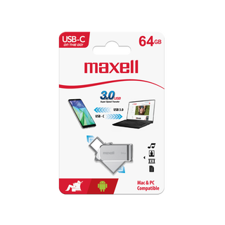 Pendrive Maxell 64gb Usb 3.0 Otg Tipo C,hi-res