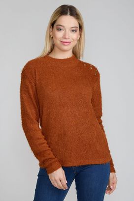 Sweater Peludo Camel Tentation  ,hi-res