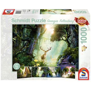 Puzzle 1.000 piezas Ciervo en el bosque,hi-res