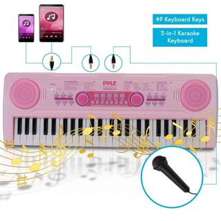 Teclado portátil de piano para niñas de 49 teclas,hi-res