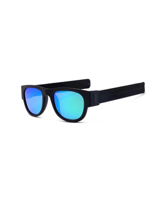 Gafas de Sol Plegables - Negro/VerdeAzulado,hi-res