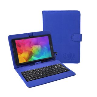 Teclado USB con soporte azul E4U para Tablet.,hi-res