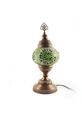 Lámpara turca de mesa S Yildiz verde,hi-res