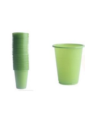 Vasos Plásticos Desechables Color Verde 25 Unidades ,hi-res