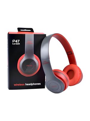 Audífonos Bluetooth P47 Stereo Radio Mp3 Rojo,hi-res