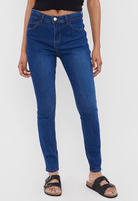 Jeans Mujer Básico Push Up Azul Oscuro Corona,hi-res