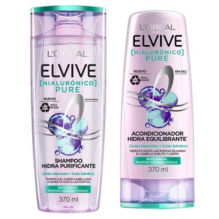 Pack Elvive Pure Hialuronico Shampoo + Acondicionador,hi-res
