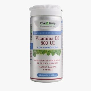 Vitamina D3 800 Ui + Prebióticos,hi-res