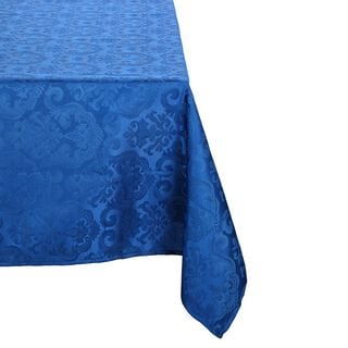 Mantel Cuadrado Flor De Lis Azul Electrico 150x150 cm,hi-res