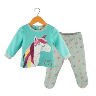 Pijama Bebé de Franela Niña Unicornio,hi-res