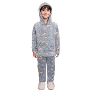 Pijama Niño Polar Full Print Azul Fashion´s Park,hi-res
