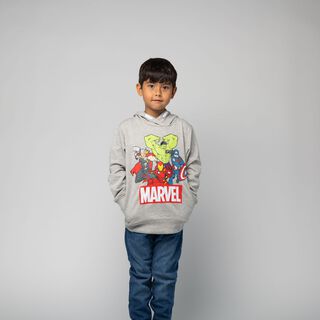 Poleron Niño Avengers Fighting Gris Marvel,hi-res