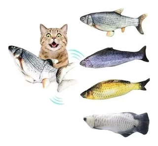 Juguete Pescado Para Gato Con Movimiento Interactivo Con Usb,hi-res