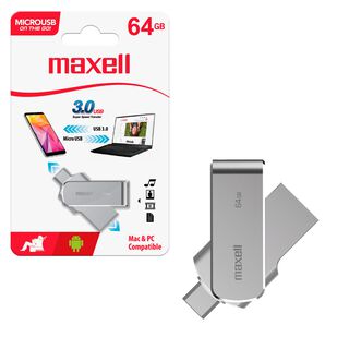 Pendrive MicroUSB OTG 3.0 64GB Maxell Compatible MAC Windows,hi-res