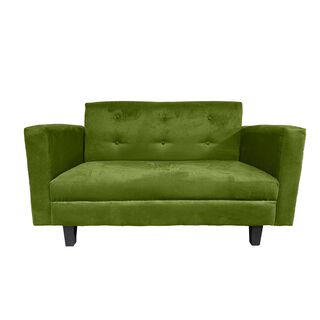 Sofa Ruan 2 Cuerpos Felpa Verde Olivo,hi-res
