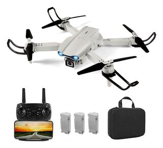 Dron 3 Baterías 4k Doble Cámara Wifi Plegable Bolso Recargable Via Usb,hi-res