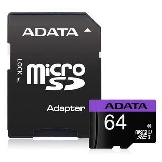 Tarjeta Memoria Micro SD XC 64GB Adata,hi-res