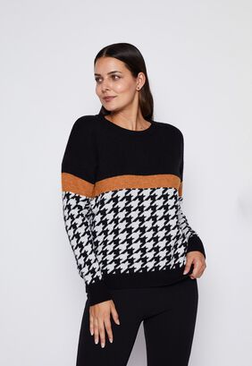 Sweater Mujer Negro Chic Piel Family Shop,hi-res