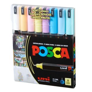 Set Marcadores POSCA 1MR 8 Colores Pastel,hi-res