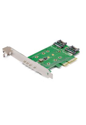 Tarjeta Adaptadora PCI Express 3 Puertos M.2 1x NVMe 2x SATA,hi-res