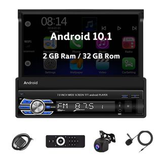 Radio Auto 7 Pulgadas Android 10.1 2gb Ram 32gb Rom - 1 Din,hi-res