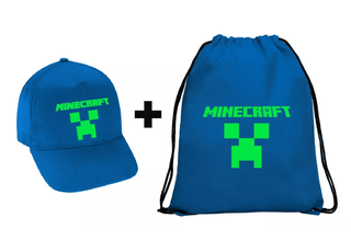 Pack de Jockey+Mochila Poliéster Minecraft Clasico,hi-res