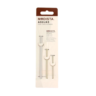 Pack de 3 agujas para lana de aluminio Modista® 2, 3 y 4mm,hi-res