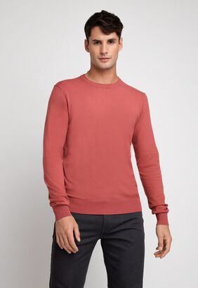 Sweater Hombre Cuello Redondo Marsala,hi-res