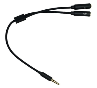 Cable Aux Splitter Adaptador 3.5mm Para Audífono Y Microfono,hi-res