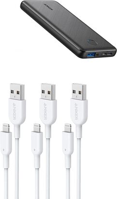 Anker Cable Lightning (paquete de 3) para iPhone compatible con iPhone SE 11, 11 Pro 11 Pro Max Xs MAX XR X 8, 7, 6S, 6, 5, iPad y más,hi-res