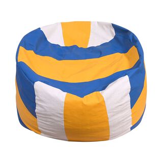 Pera Voleibol 80x80x80 cm Blanco-Azul-Amarillo Máxima Design,hi-res