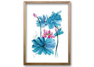 Cuadro 70x50 cm ilustración Acua flor,hi-res