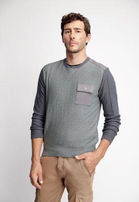 Sweater Wisconsin Dk Grey Melange,hi-res