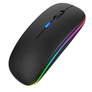 Mouse Inalámbrico Dual Bluetooth + USB 2G Recargable RGB BK,hi-res