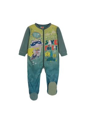 Pijama Bebé Niño Entero Polar Sustentable Verde H2O Wear,hi-res