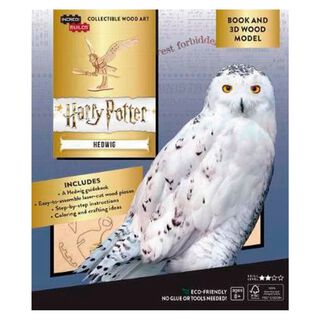 Harry Potter Hedwig Libro y Modelo Armable En Madera,hi-res