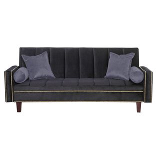 Futon Sofa Cama Vanguardia 200 x110 Negro - Gris,hi-res