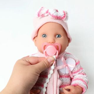 Muñeca Bebe Reborn 35 cm con Accesorios Rosa,hi-res