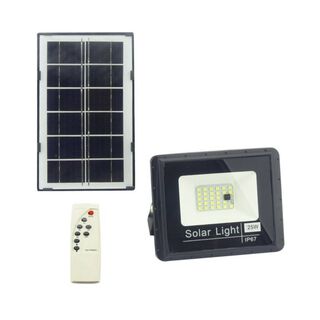 Foco Con Panel Solar 25w, 27 Led, A Control Remoto,hi-res