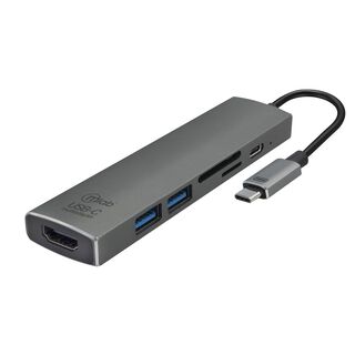 Adaptador MLab 8863 6 en 1 Tipo C a HDMI USB 3.0x2 SD TF PD,hi-res