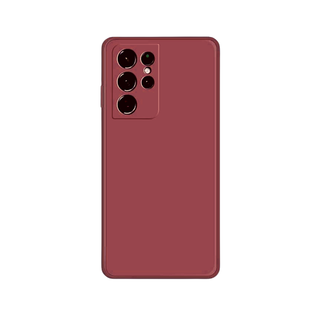 Carcasa Silicón Para Samsung Galaxy S21 Ultra rojo camelia,hi-res
