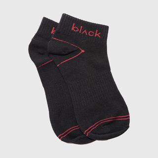 Short Socks Line Stretch Red Black Bubba,hi-res