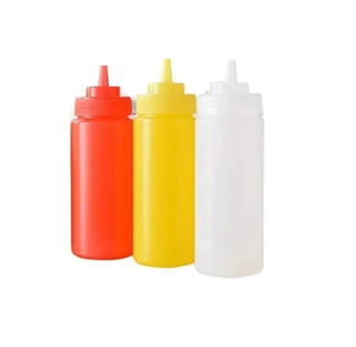 Set 3 Dispensadores Botella Salsas Envase Plástico 450ml,hi-res
