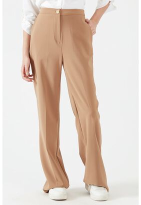 Pantalon straight camel,hi-res