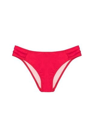Bikini calzón con drapeado rojo,hi-res