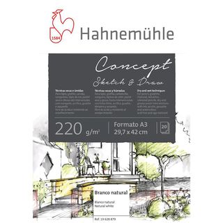 Block Dibujo Hahnemühle Concept 220gr 20hjs A3 (29 x 42 cm),hi-res