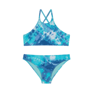 Traje de Baño Teens Niña Bikini UV30+ H2O Wear Azul High Neck   ,hi-res