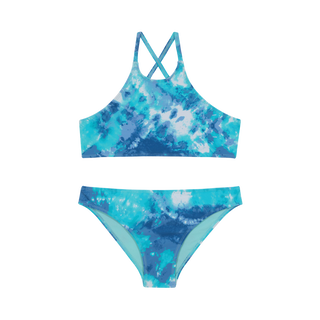 Traje de Baño Teens Niña Bikini UV30+ H2O Wear Azul High Neck   ,hi-res