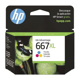 Tintas HP 667XL Tri-Color Original Ink Cartridge,hi-res